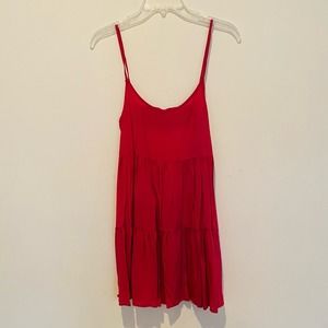 American Eagle Fuchsia Hot Pink Boho Adjustable Spaghetti Straps Sundress Sz XS